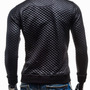 Plain O-Neck Long Sleeve PU Zipper Mens Jackets 011-150109001-1