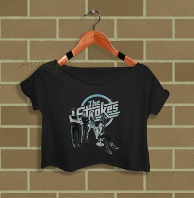 crop top the strokes shirt women tee band