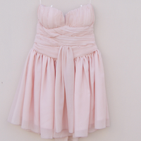 Baby Pink Strapless Dress - Thumbnail 1