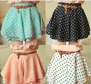 Chiffon Polka Dot Short/Skirt