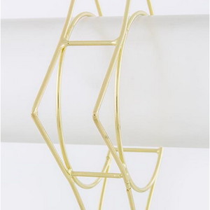SQURE FRAMED WIRE BANGLE