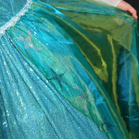 P158 with sea star rhinestone Ariel gown dress Little mermaid  - Thumbnail 3