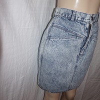 Vintage Squeeze Stone Wash  High Waisted Jean Skirt Size M - Thumbnail 1