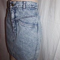 Vintage Squeeze Stone Wash  High Waisted Jean Skirt Size M - Thumbnail 2