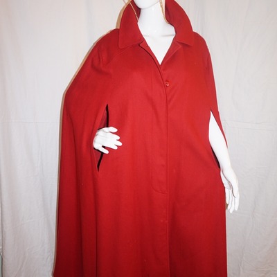 Vintage mg kinsler rtd trench red cape coat size 2x-3x