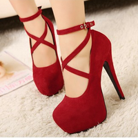 Stiletto Buckle High Heels - Thumbnail 1