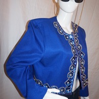 Vintage Nah Nah Collection Blue Sequins Throw Size S-M - Thumbnail 1