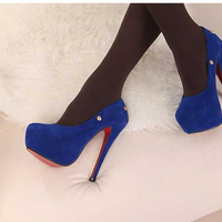 Back Lace Sexy Pumps - Thumbnail 1