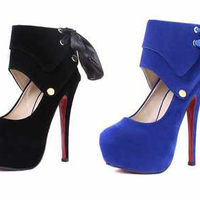 Back Lace Sexy Pumps - Thumbnail 3