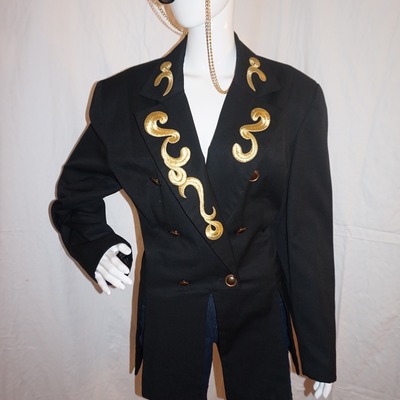 Vintage e style black/gold trim blazer size 1x