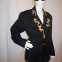 Vintage E Style Black/Gold Trim Blazer Size 1x-1