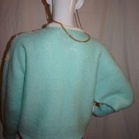 Vintage Jacquelyn Smith Green/White Sweater Size S-M - Thumbnail 2