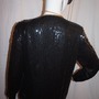 Vintage Petite Illustrations Black/Gold Sequins Top Size S-3
