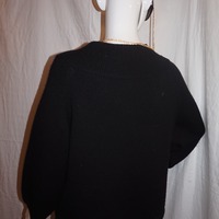 Vintage Jones NY Black Leather Wool Top Size XL - Thumbnail 3