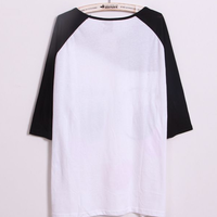 Smile Face Loose Half Sleeve Shirt - Thumbnail 2