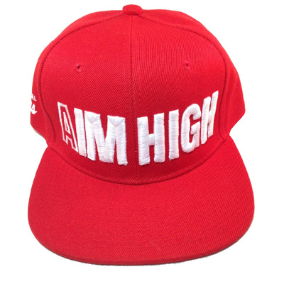 Aim high red with white snapback 