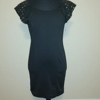 Studded Sleeve Mini Dress