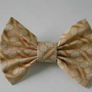 Men's-Teenager-Young Adult-Boys Gold Adjustable Bowtie. Great for photos, weddings, special occasions, every day wear.  - Thumbnail 2