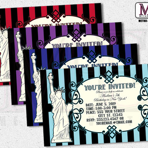 New York Invitations, New York Party, New York Birthday, Sweet 16 Invitations, New York Invitation, New York Invite, New York Invites