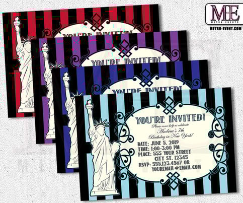 New York Invitations, New York Party, New York Birthday, Sweet 16 Invitations, New York Invitation, New York Invite, New York Invites