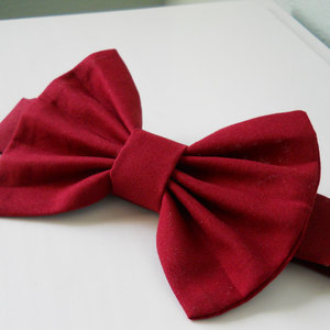 Mens-Teenager-Young Adult-Boys Dark Red/Burgandy Adjustable Bowtie. Great for photos, weddings, special occasions, every day wear.