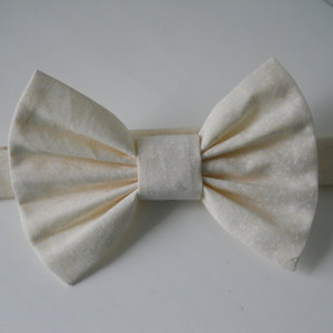 Mens-Teenager-Young Adult-Boys Soft White Adjustable Bowtie. Great for photos, weddings, special occasions, every day wear. - Thumbnail 1