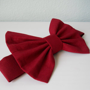 Mens-Teenager-Young Adult-Boys Dark Red/Burgandy Adjustable Bowtie. Great for photos, weddings, special occasions, every day wear. - Thumbnail 1