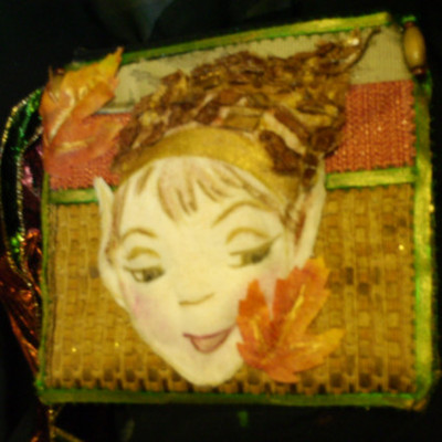 Peter pan handbag, soft sculpt, handpainted