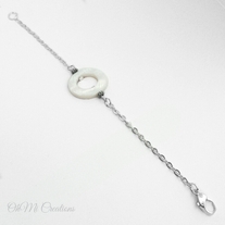 Shell Bracelet White Abalone and Chain