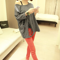 Rivet Cut Out Hollow Shirt - Thumbnail 2