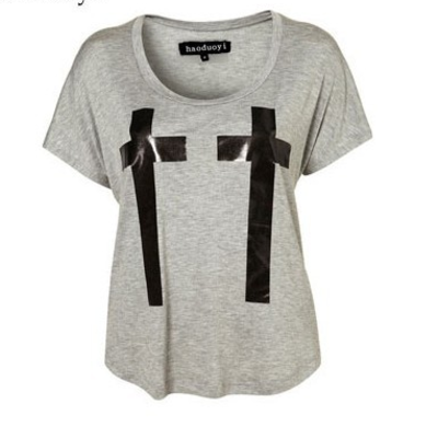 Double cross prints shirt grey - Thumbnail 5