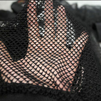 Harajuku embroidery skull bones patent leather openwork mesh hooded jacket  - Thumbnail 4