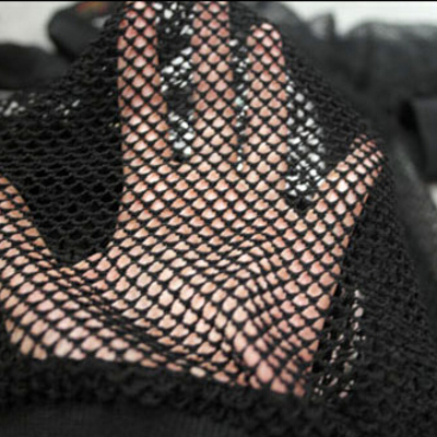 Harajuku embroidery skull bones patent leather openwork mesh hooded jacket 