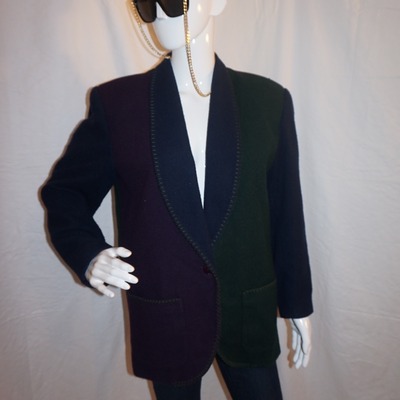Vintage options purple green blazer size s-m