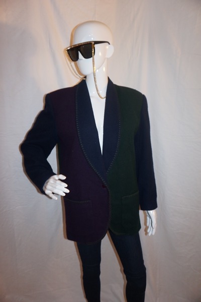 Vintage options purple green blazer size s-m