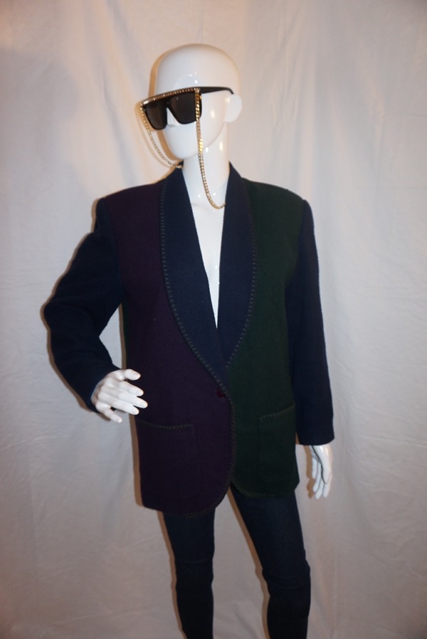 Vintage Options Purple Green Blazer Size S-M