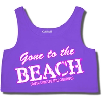 Gone To The Beach Ladies Crop Tank # 726 - Thumbnail 1