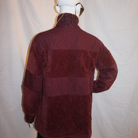 Vintage FoxLand Burgundy Coat Size S-M - Thumbnail 3