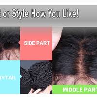 22" Brazilian Kinky Curly "Glueless" Lace Front Wig [*New*]" - Thumbnail 2