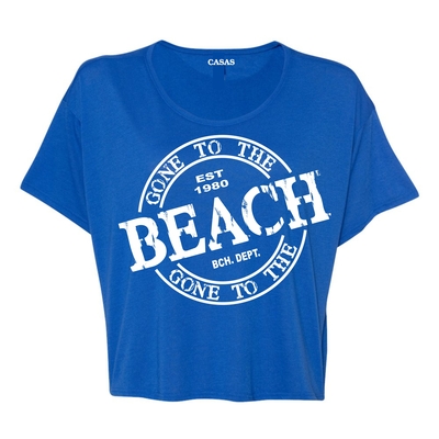 Gone to the beach boxy beach top # 725