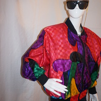 Vintage Rainbow Collection Picasso Bomber Size XL - Thumbnail 1
