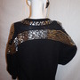 Vintage Bonnie Boerer Silver Beaded Sweater Size 2x-3