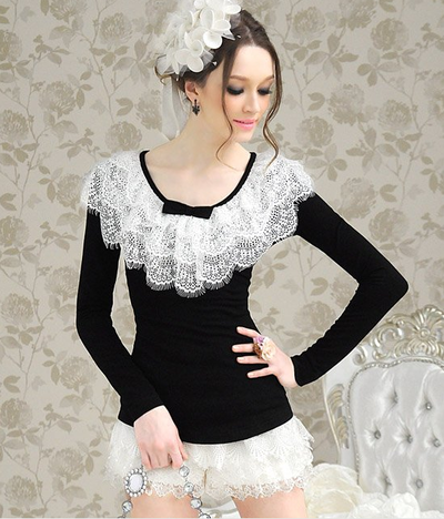 White Layered Lace Shorts