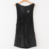 Black Ruffle Jumpsuit - Thumbnail 2