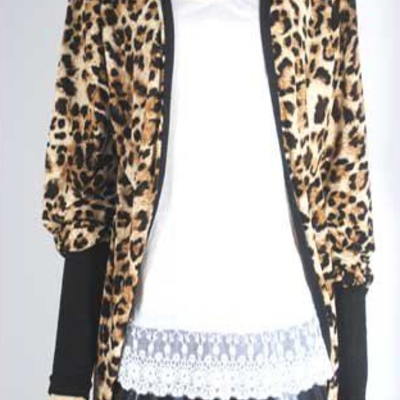 Leopard long coat outwear