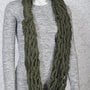 Arm Knit Scarf - Olive Green-1