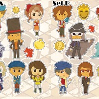 Professor Layton sticker sheets - Thumbnail 1