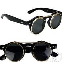 Free Shipping New Black Round Retro Sunglasses Men Women Polarized Leopard Vintage Eyeglasses Fashion Steampunk Glasses