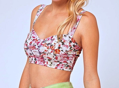 Floral Crop Corset Top