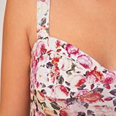Floral crop corset top